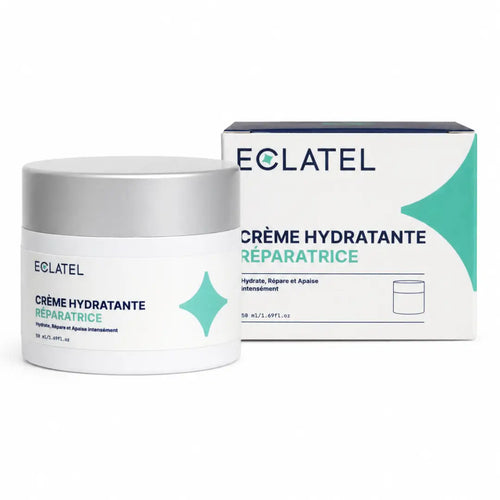 ECLATEL Hydrating Face Cream 50ml with its packaging, designed to provide daily comfort, support hydration, and help reinforce the skin barrier.