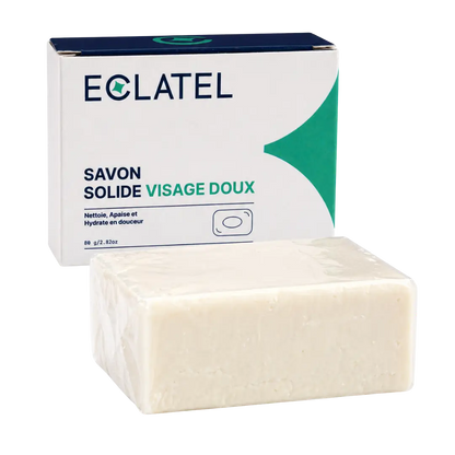 Savon Solide Visage Doux ECLATEL 80 g pour nettoyer le visage en douceur au Maroc